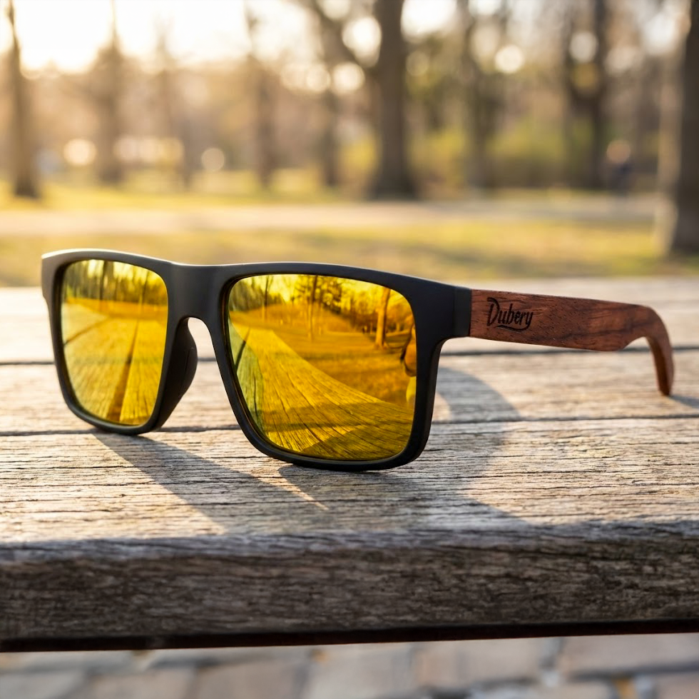 Vintage Walnut Wooden Sunglasses