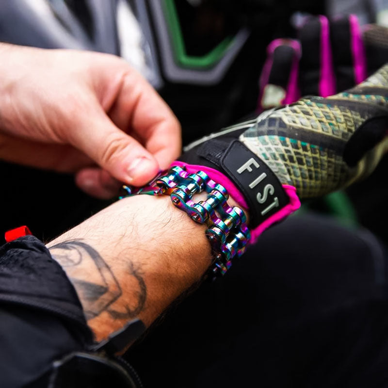 Colorful Vintage Motorcycle Chain Bracelet