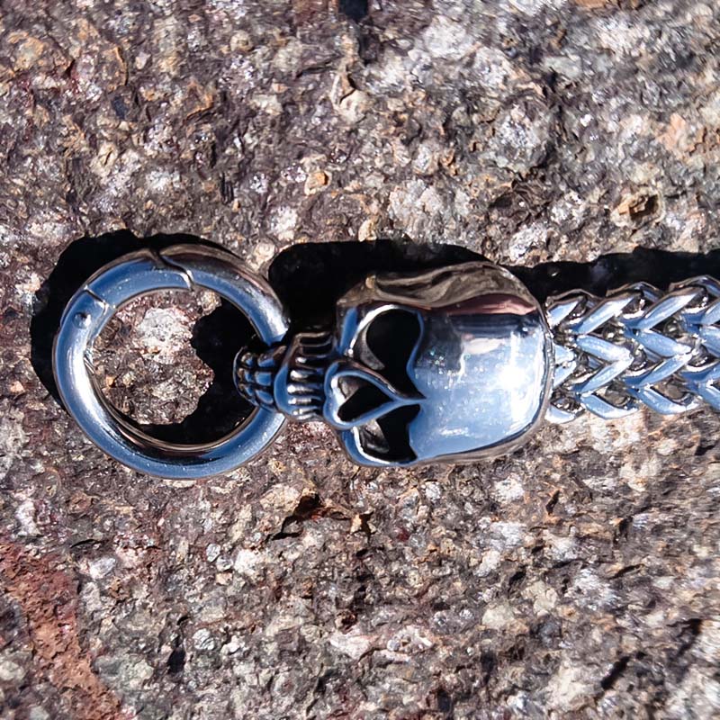White Double Skull Heads Bracelet
