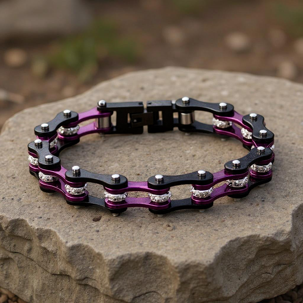 Rebel Bling Biker Chain Bracelet