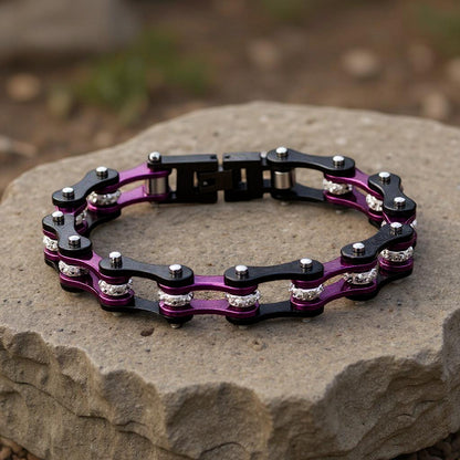 Rebel Bling Biker Chain Bracelet