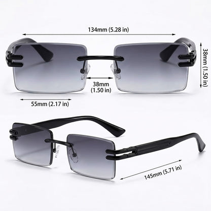 Prism Edge Rimless Sunglasses