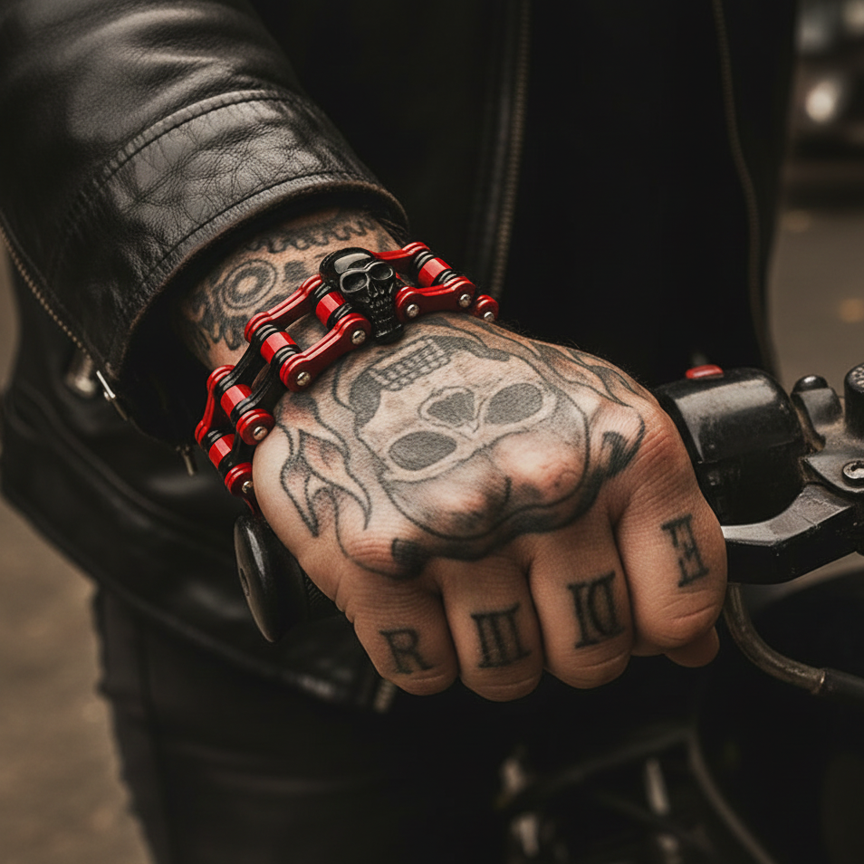 Rebel Spirit Skull Bracelet - 23cm Length