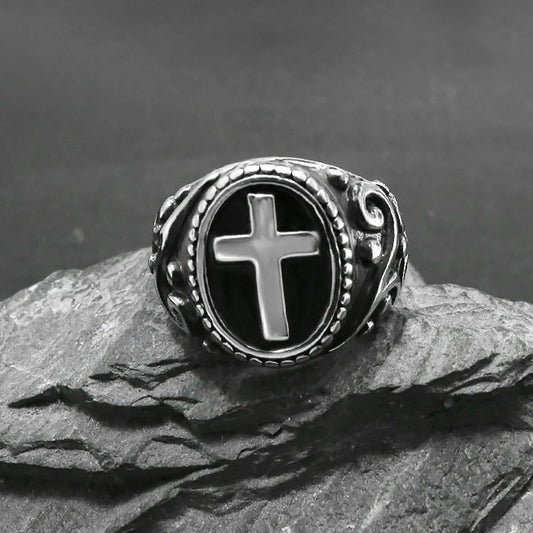 Vintage Christian Cross Ring