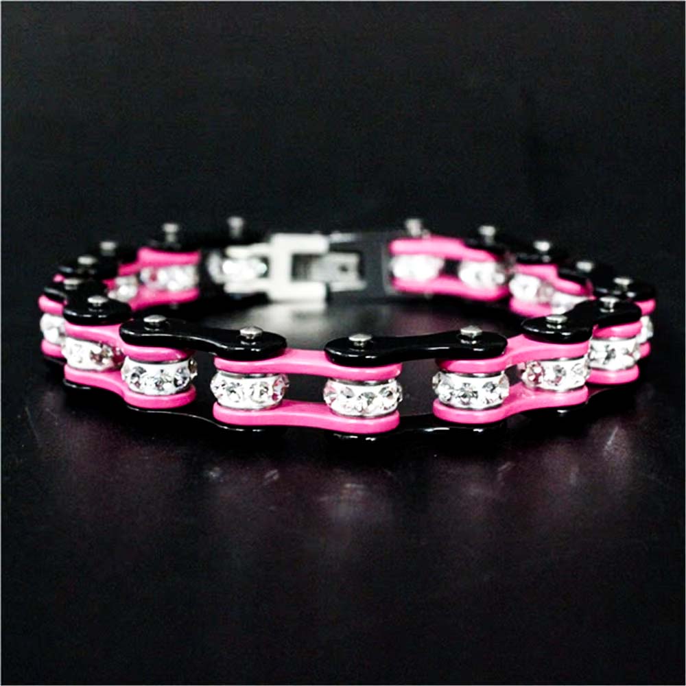 Rebel Bling Biker Chain Bracelet