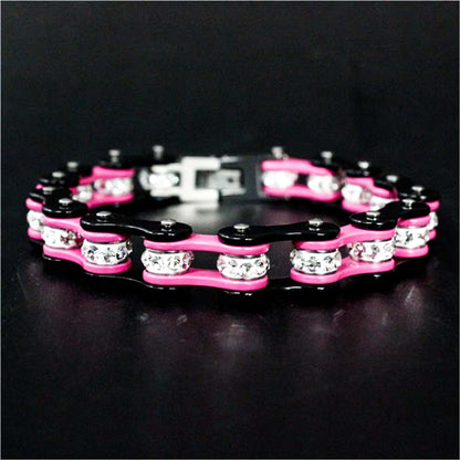 Rebel Bling Biker Chain Bracelet