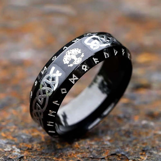 Nordic Rune Tree of Life Ring