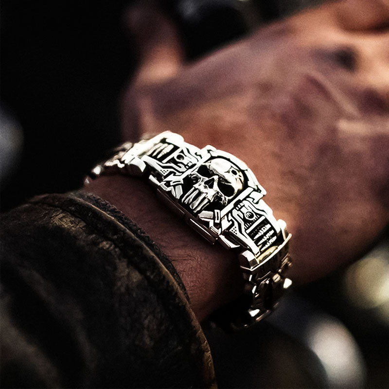 Rebel Skull Rider Bracelet - 21cm (8.2in) Length