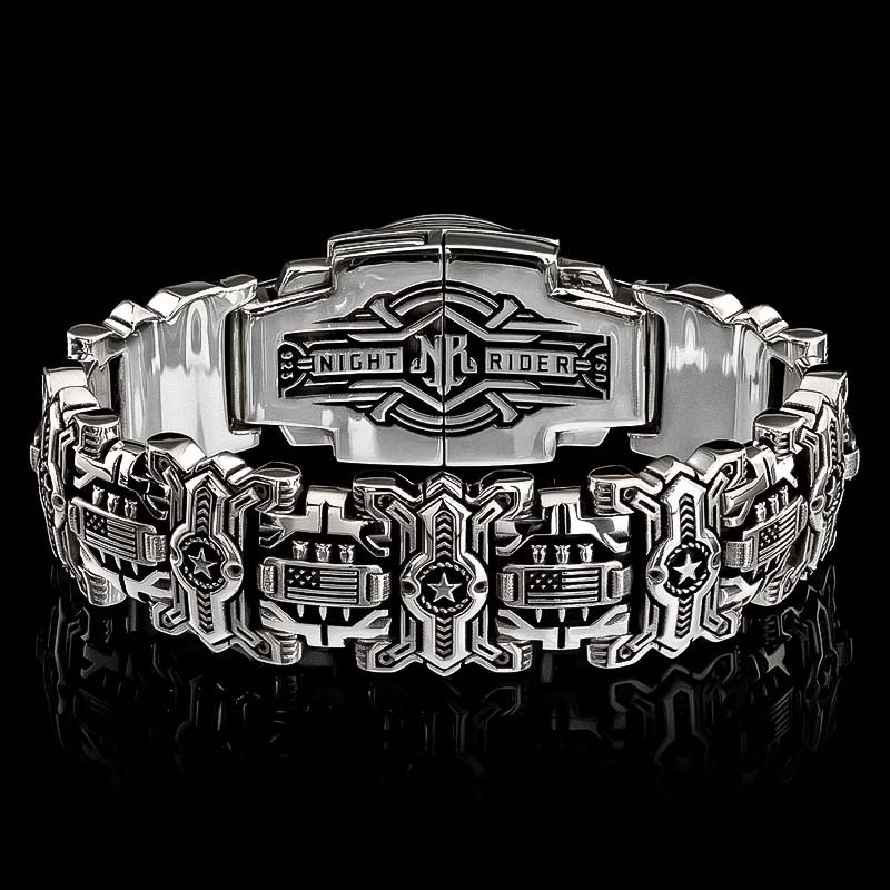 Rebel Skull Rider Bracelet - 21cm (8.2in) Length