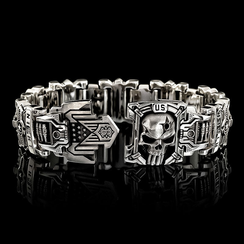 Rebel Skull Rider Bracelet - 21cm (8.2in) Length