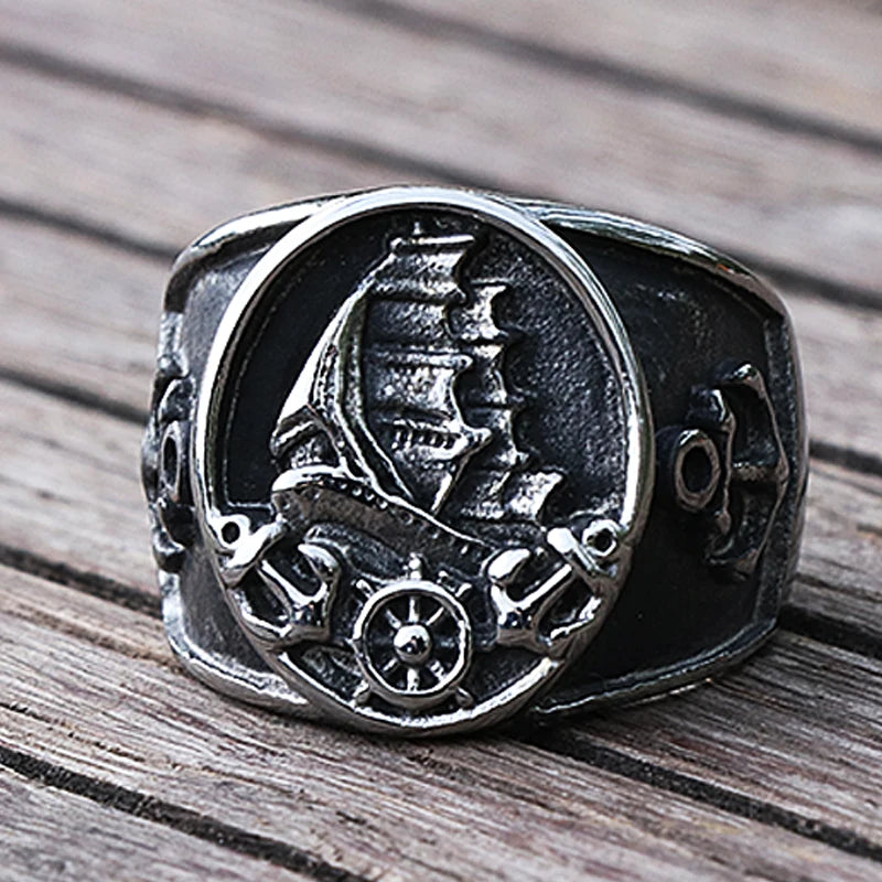 Nordic Pirate Compass Ring