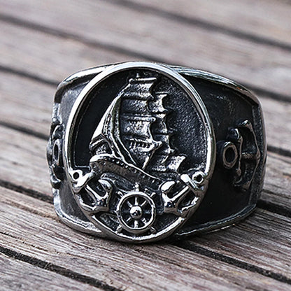 Nordic Pirate Compass Ring