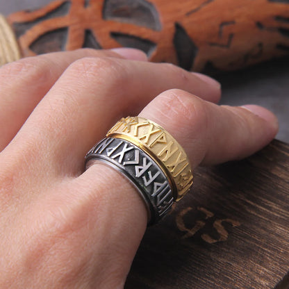 Steel Sentinel Rune Spinner Ring