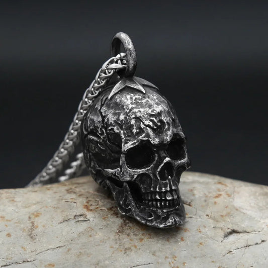 Black Skull Pendant Necklace