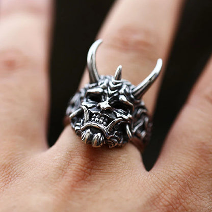 Prajna Gothic Mask Ring