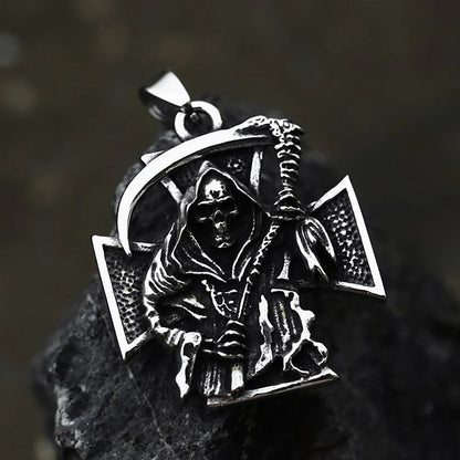 Sickle Skull Cross Necklace