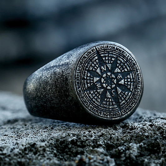 Viking Compass Amulet Ring
