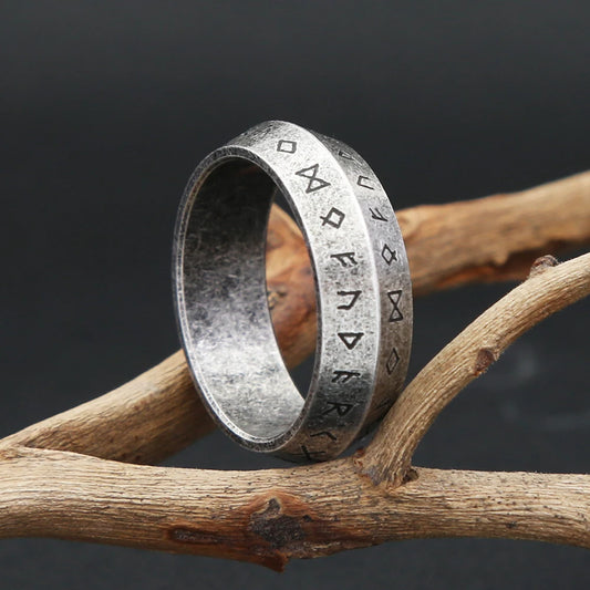 Viking Runes Vegvisir Ring