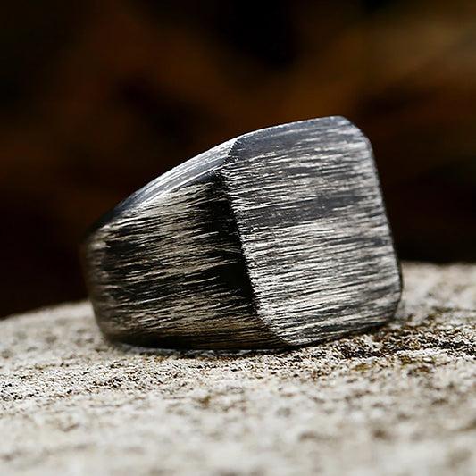 Rustic Square Men's Ring