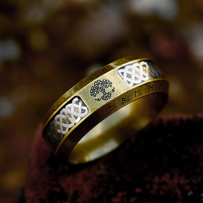 Vintage Viking Tree of Life Celtic Knot Ring