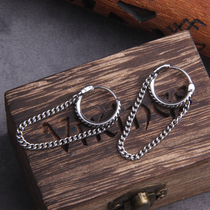 Viking Chain Helix Earrings