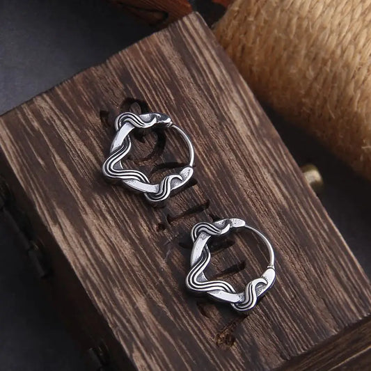 Viking Edge Hoop Earrings