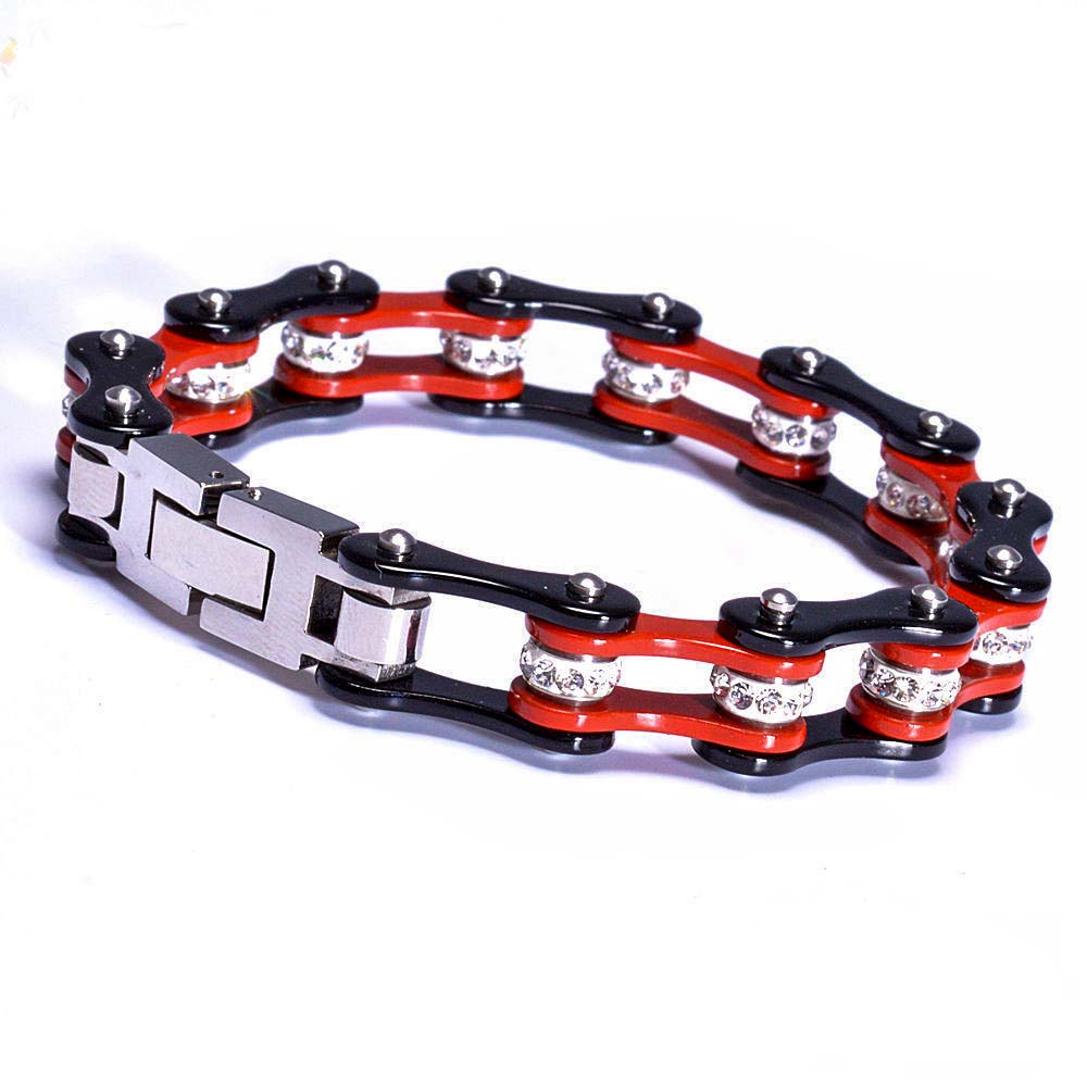 Rebel Bling Biker Chain Bracelet