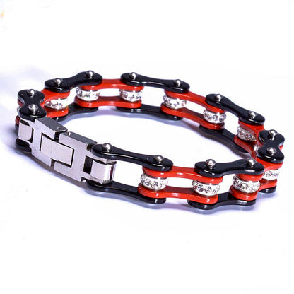 Rebel Bling Biker Chain Bracelet