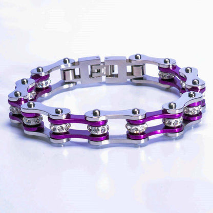Rebel Bling Biker Chain Bracelet