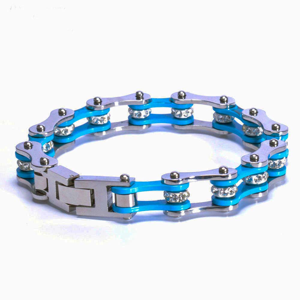 Rebel Bling Biker Chain Bracelet