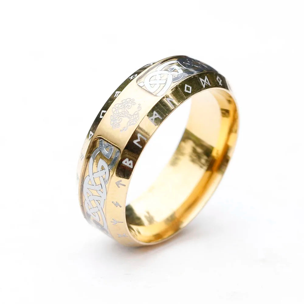 Nordic Rune Tree of Life Ring