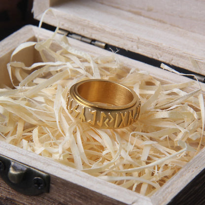 Steel Sentinel Rune Spinner Ring