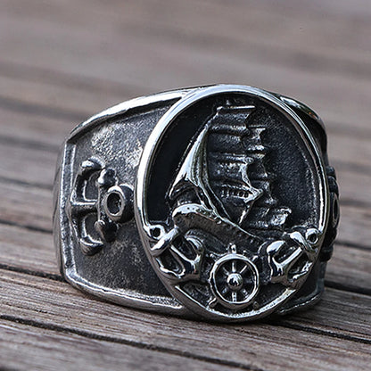 Nordic Pirate Compass Ring