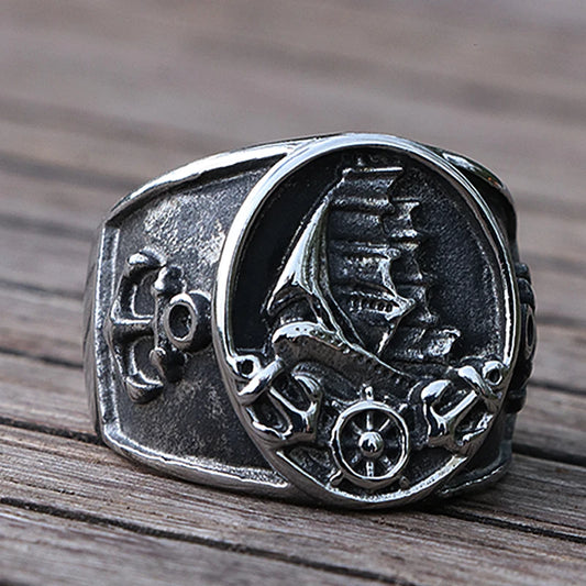 Nordic Pirate Compass Ring