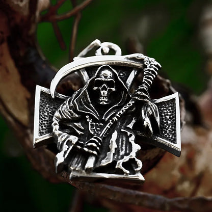 Sickle Skull Cross Necklace