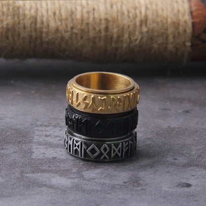 Steel Sentinel Rune Spinner Ring