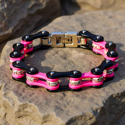 Rebel Bling Biker Chain Bracelet