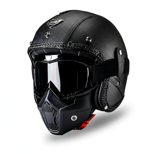 Storm Guardian Retro Jet Helmet | DOT Approved