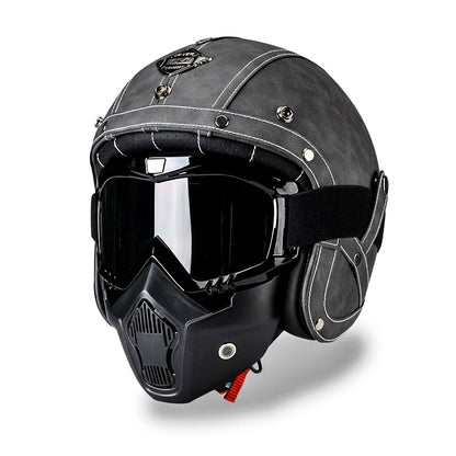 Storm Guardian Retro Jet Helmet | DOT Approved