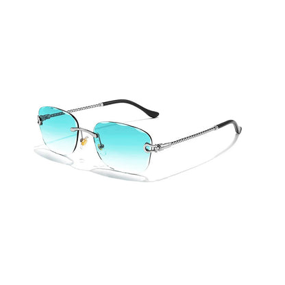 Elegant Retro Rimless Sunglasses with Gradient Lenses